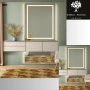 Lustro do toaletki w dwóch częściach z podświetleniem - EMI GLAM LED